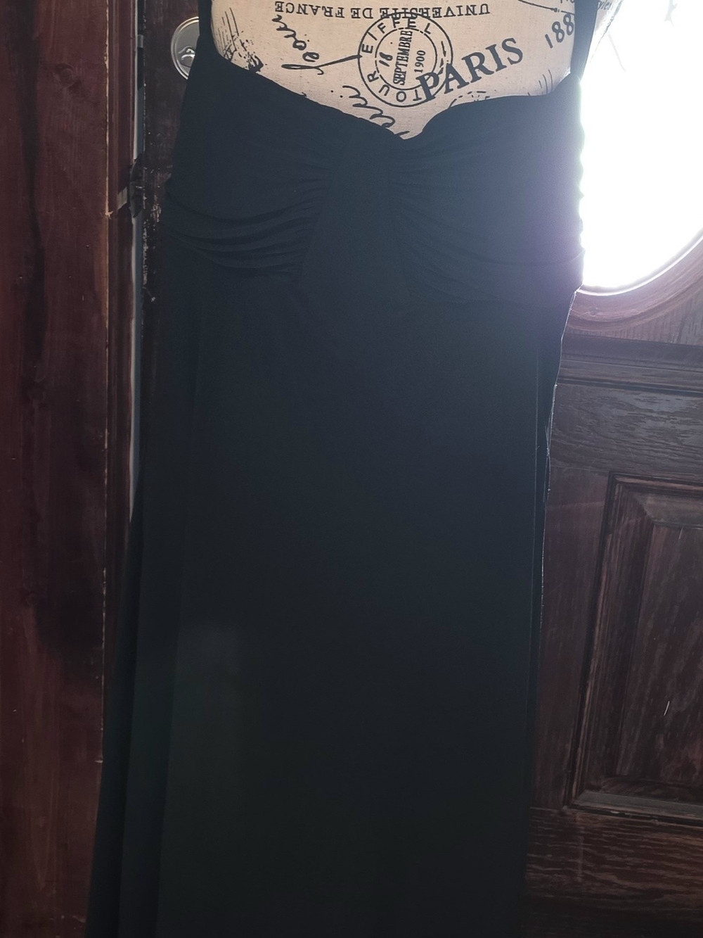 Dorothee Bis Formal Blacl Halter Gown With Sweetheart Neckline Size XL